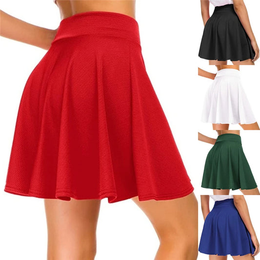 Stretchy Flared Casual Mini Skirt  Short Skirt 3XL