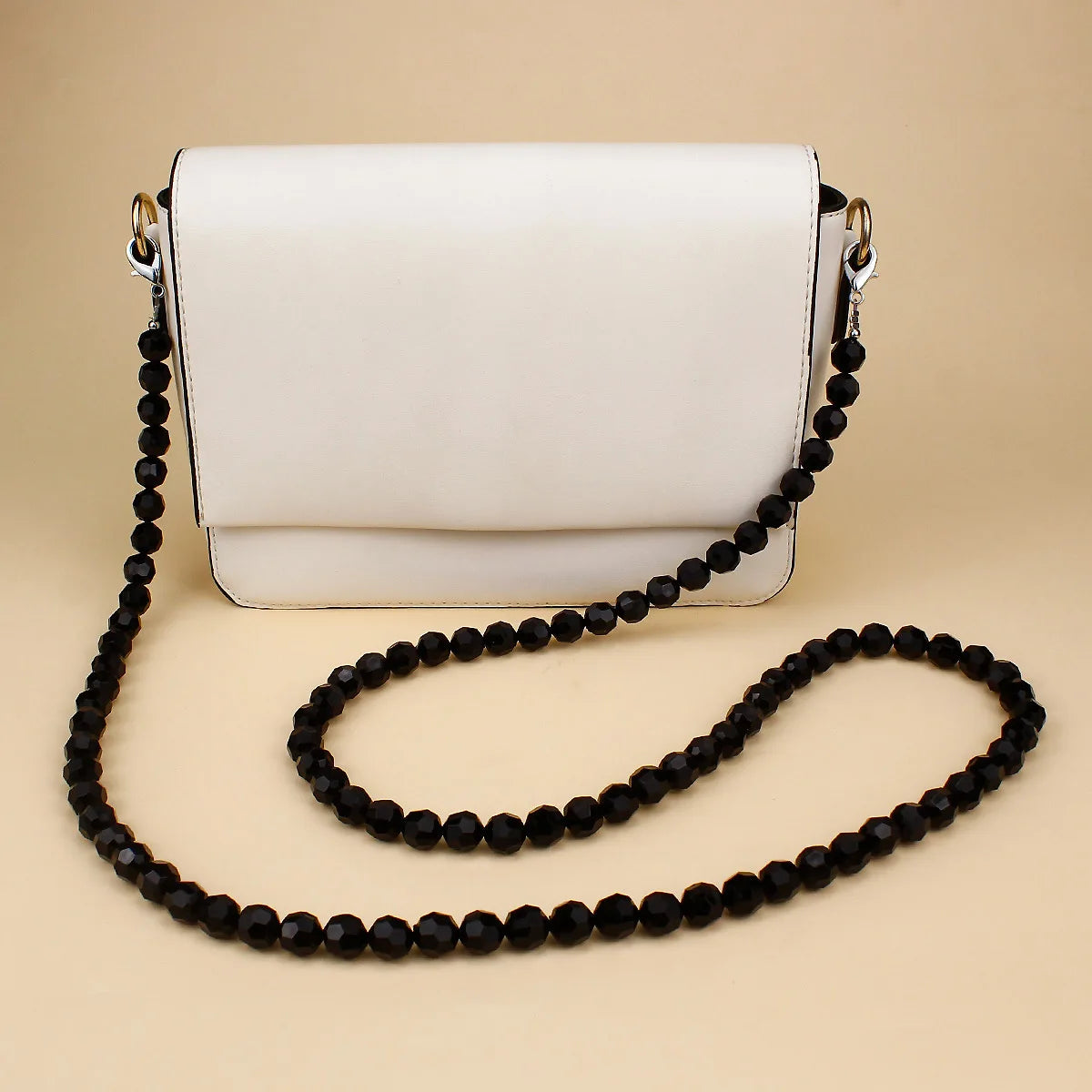 Black Bead Phone Chain Lanyard Crossbody