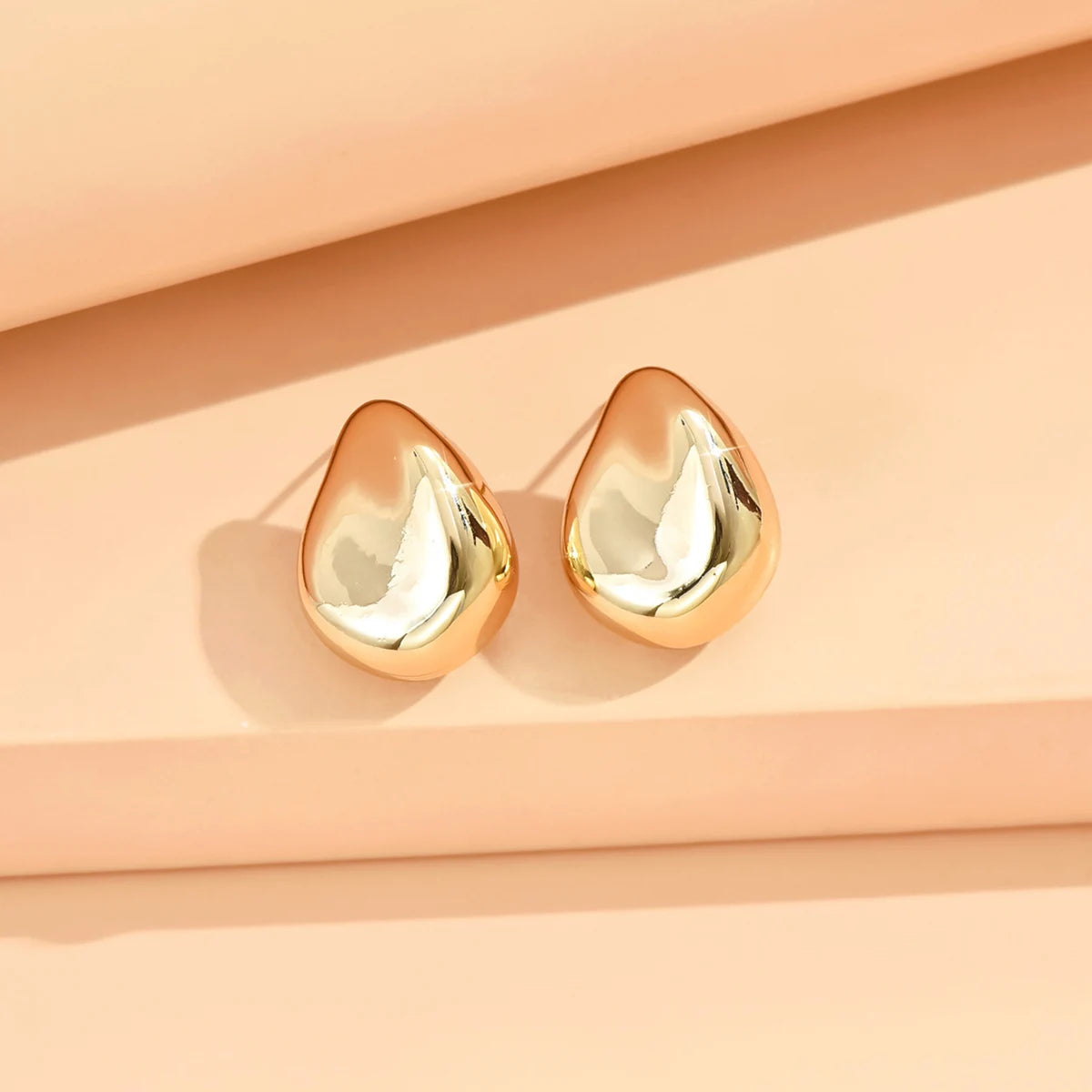 Geometric Irregular Metallic Color Earrings for Women