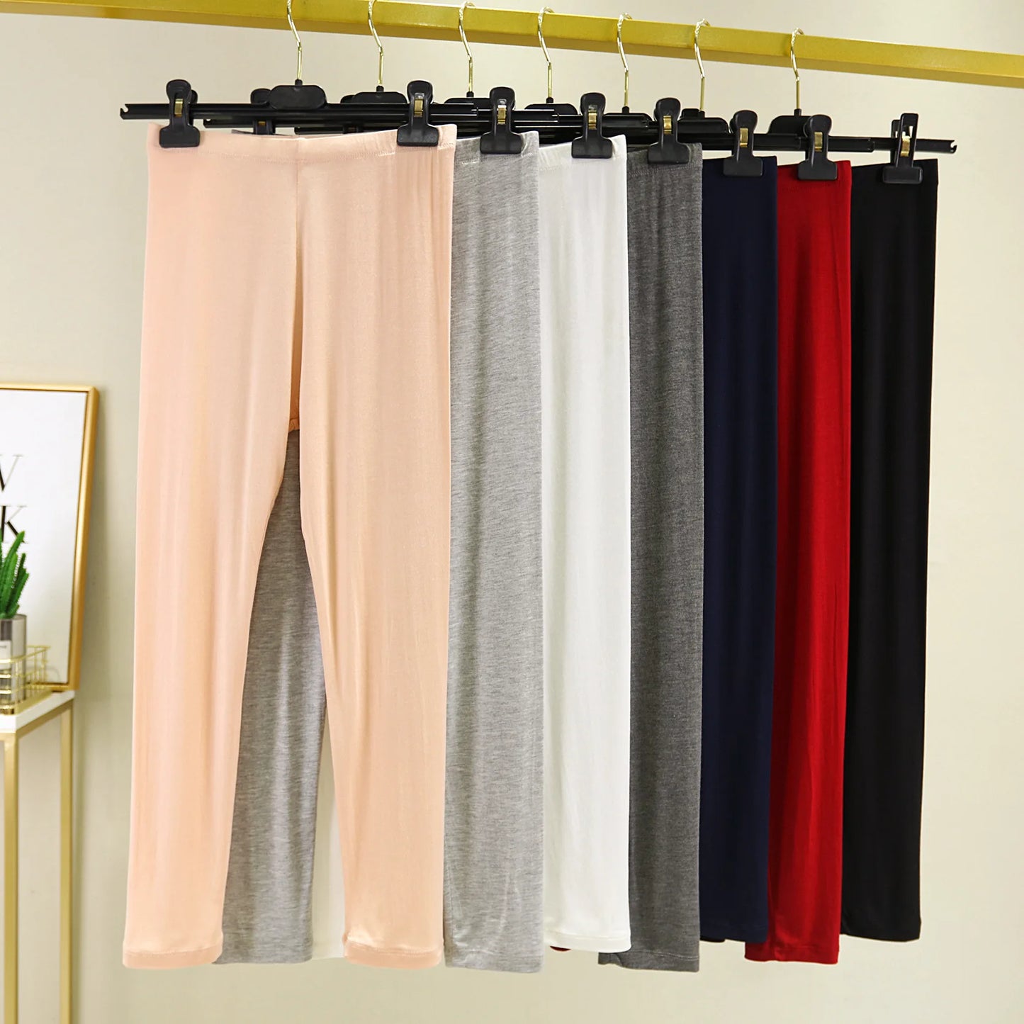 Cotton big leggings elastic comfortable pure color