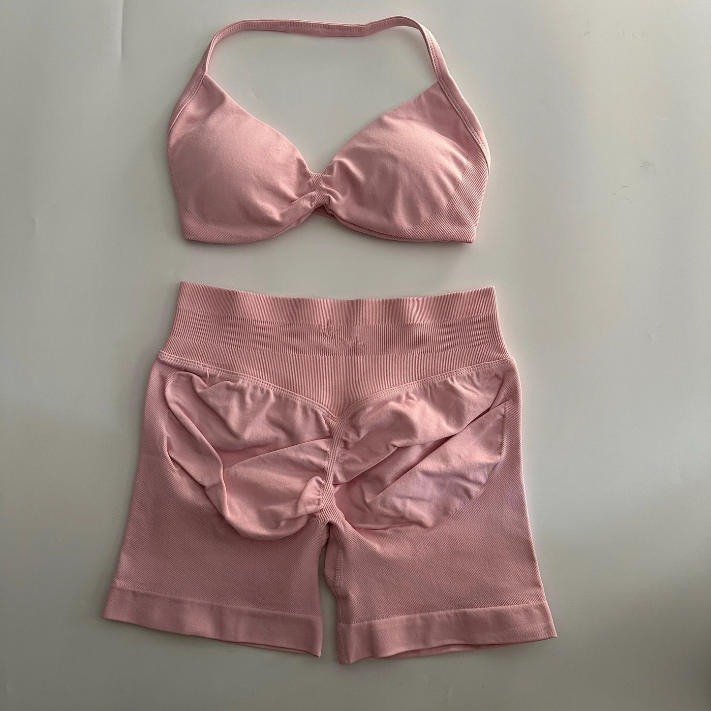 Yoga Gym Set Seamless Strappy Yoga Bra Top