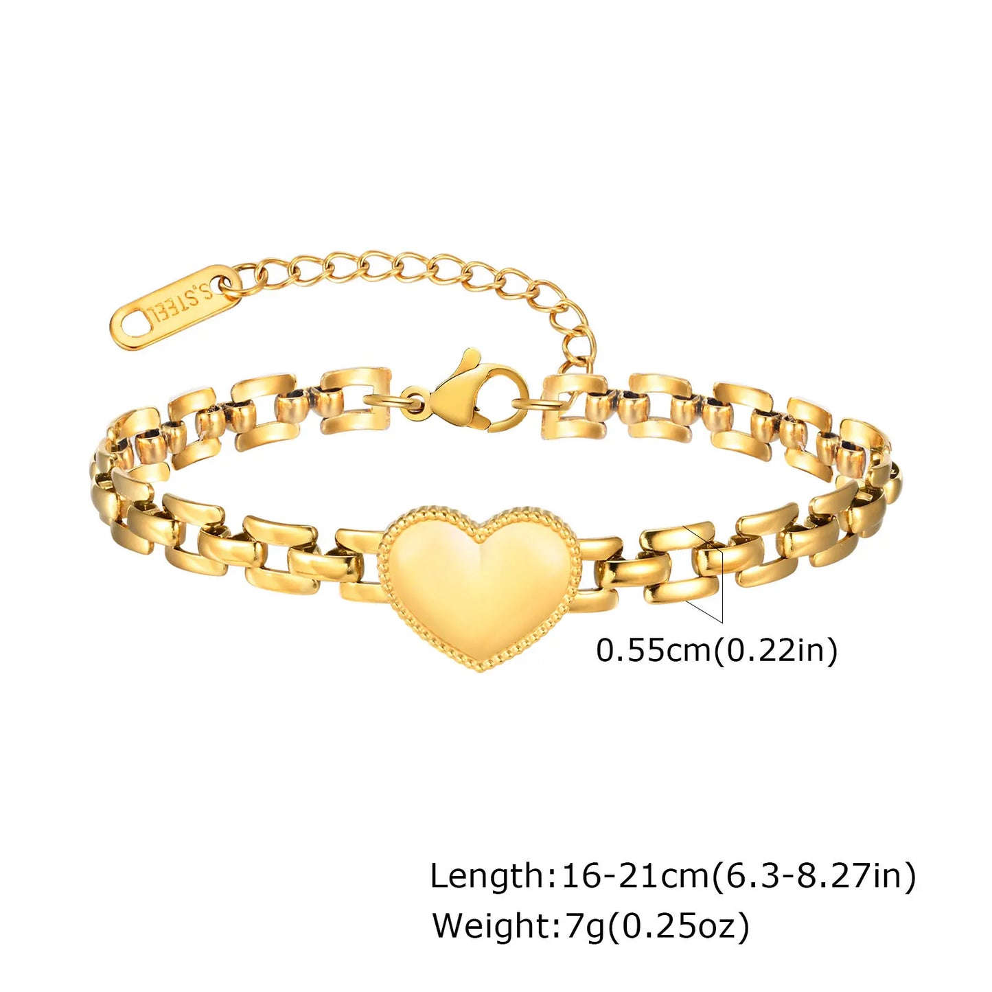Gold Plated Layering Bracelets Wristband Waterproof Jewelry