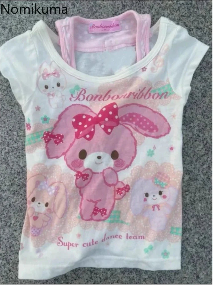 T shirts Crop Tops Cute Animal Print