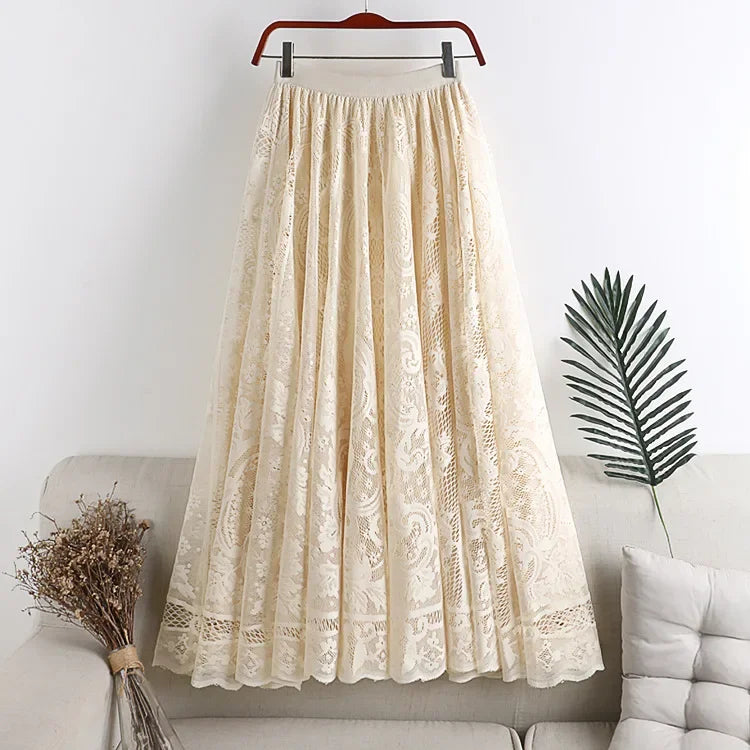 Casual Summer Embroidery Long Skirt