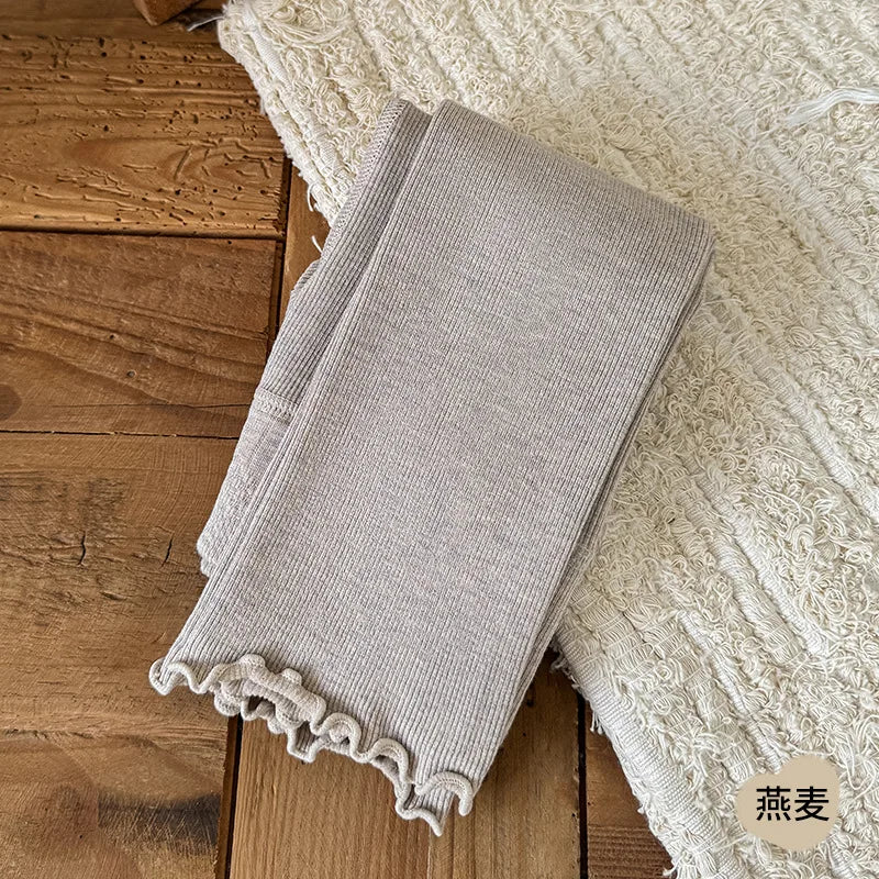 Girl Solid Kid Legging Toddler Skinny Cropped Trouser