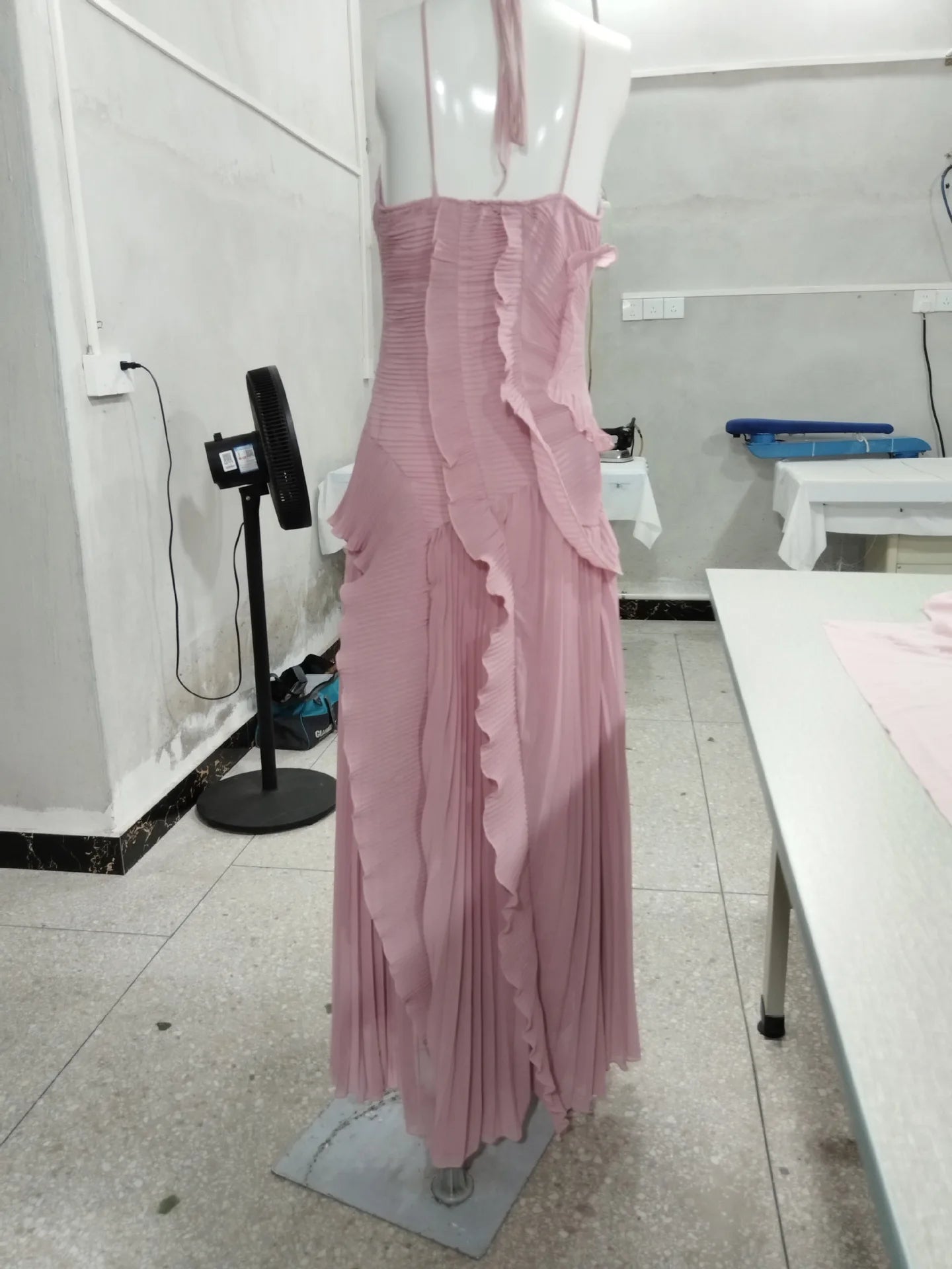 Sleeveless Halter Backless Split Maxi Dress