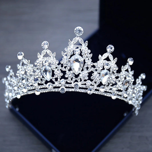 Wedding Hair Tiara Crown Silver Color Tiaras