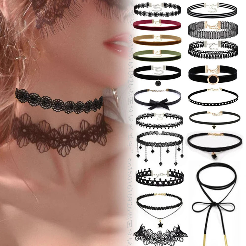 Black Velvet Choker Necklace  Sexy Lace Necklaces