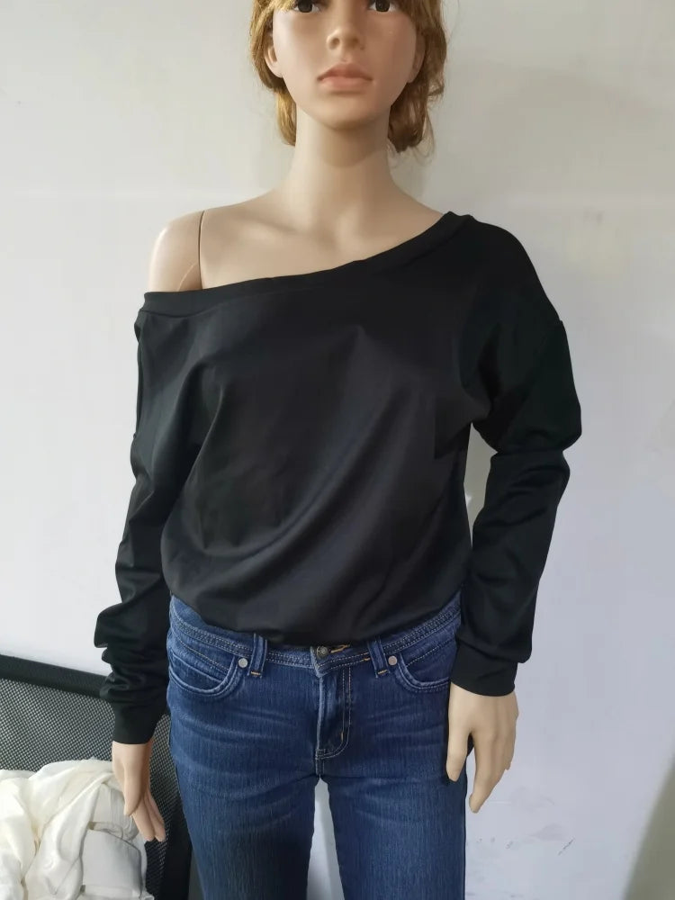 Long Sleeve Chic Back Buttons Pullovers