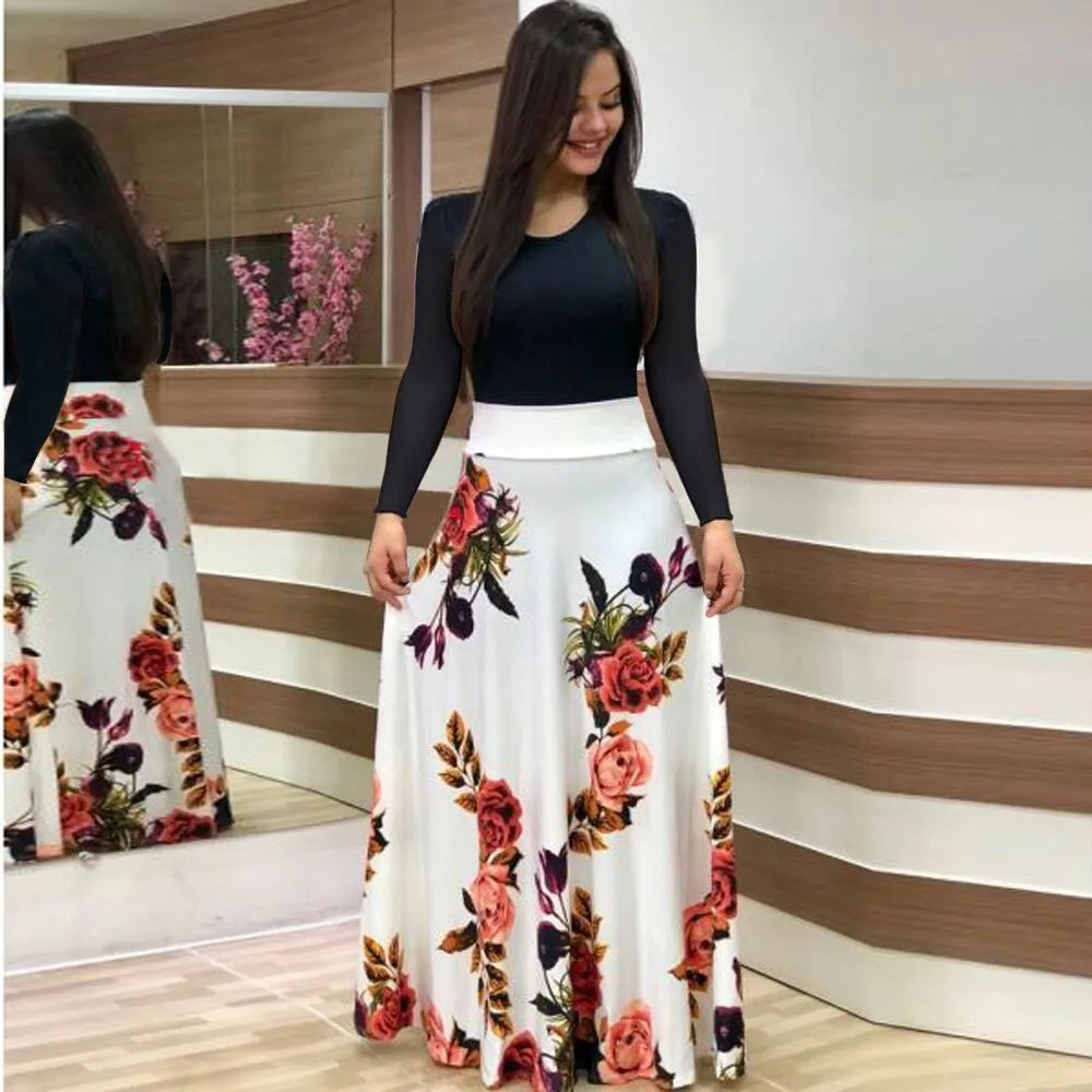 Flower color matching  long dresses