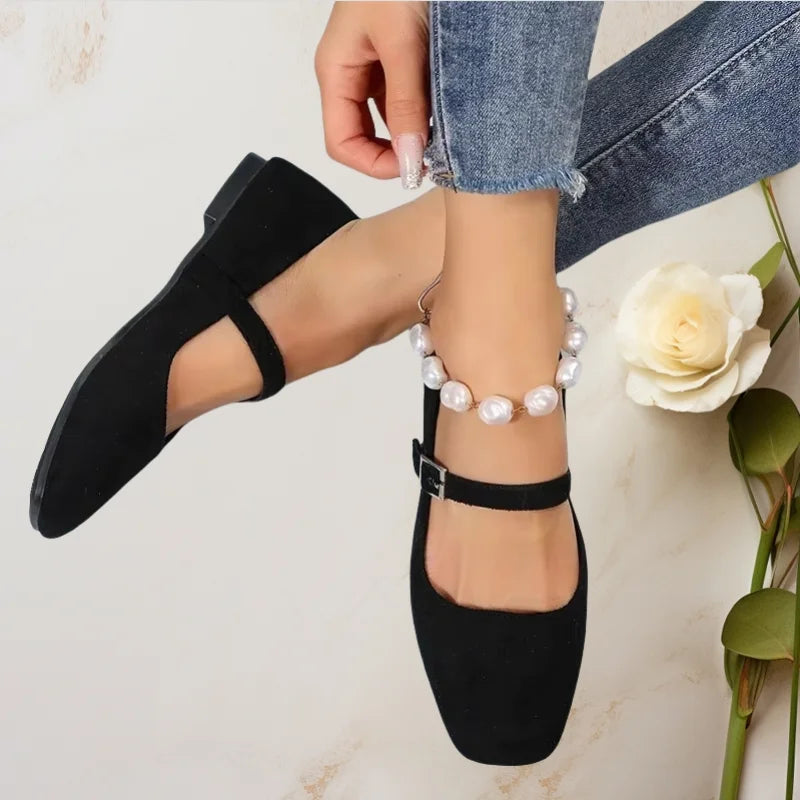 New Comfortable and Elegant Buckle Flats