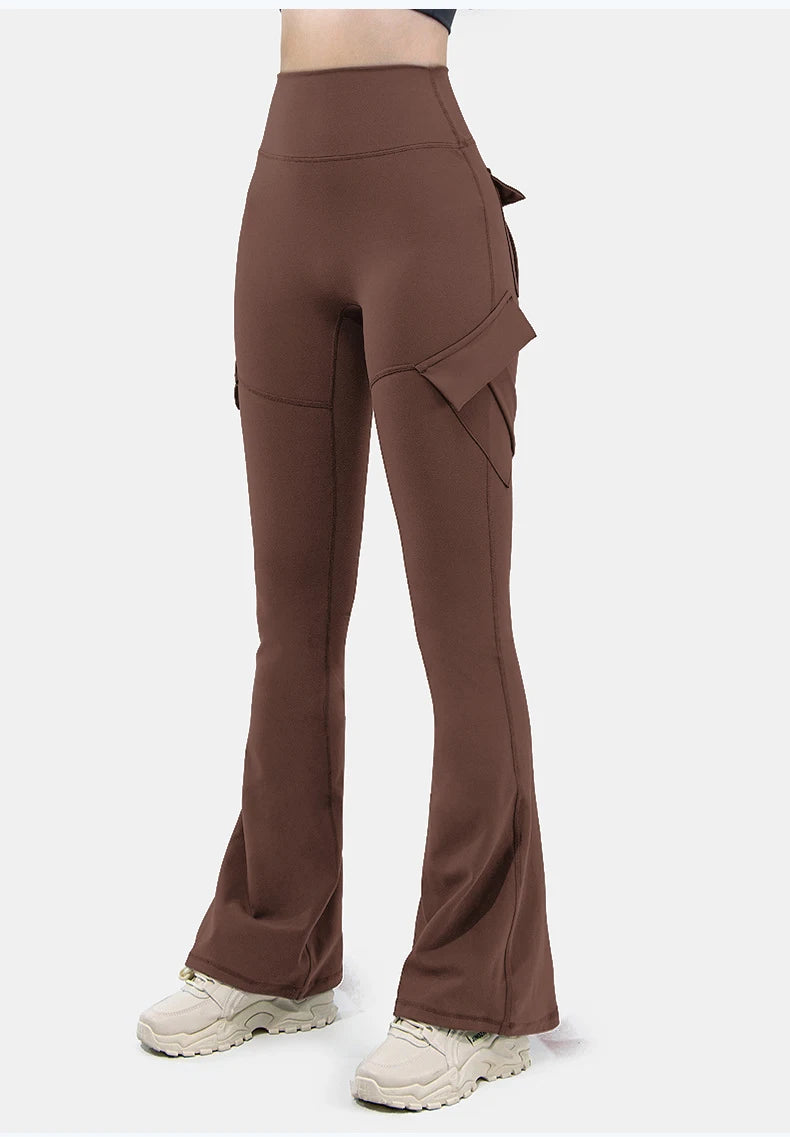 Women Wide Leg Yoga Fitness  with pockets