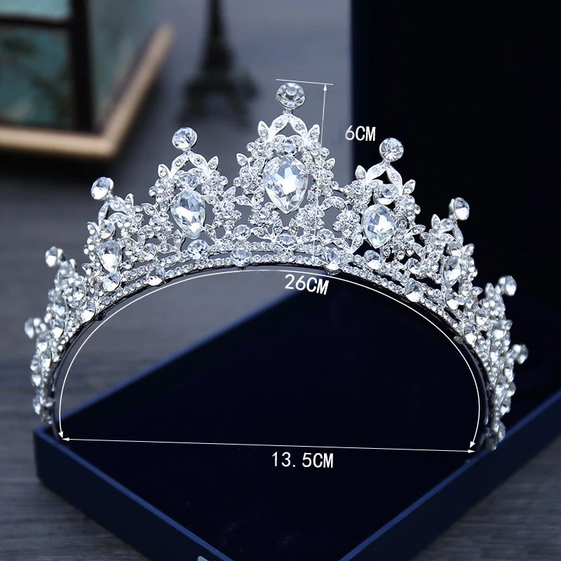 Wedding Hair Tiara Crown Silver Color Tiaras