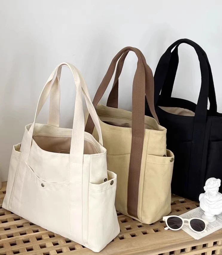 Large Capacity Canvas Tote  Shoulder Bag