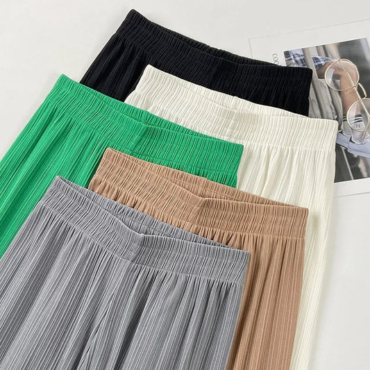 Ice Silk Wide-leg Pants