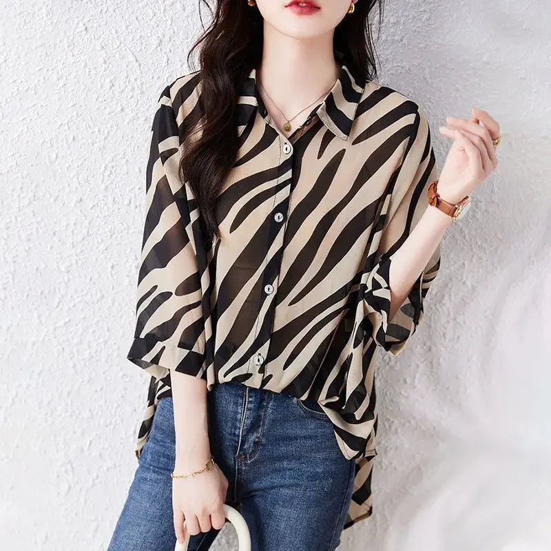 Shirts Chiffon Full Long Sleeve