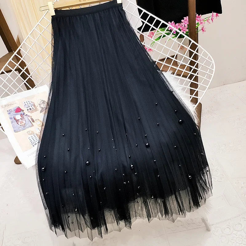 Casual Summer Embroidery Long Skirt