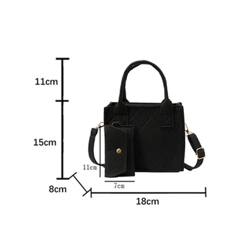 3pcs/set Embossed Crossbody Bag Clutch and Wallet