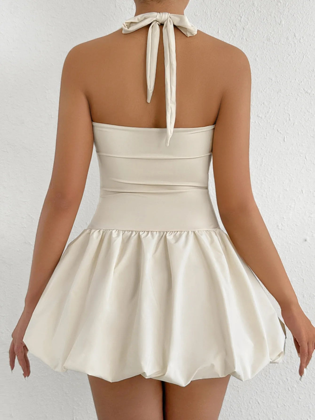 Sexy Tied Halter Mini Dress