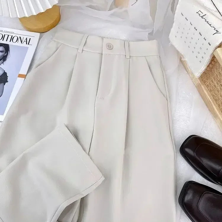 Suit Fashion Elastic High Waist Trousers