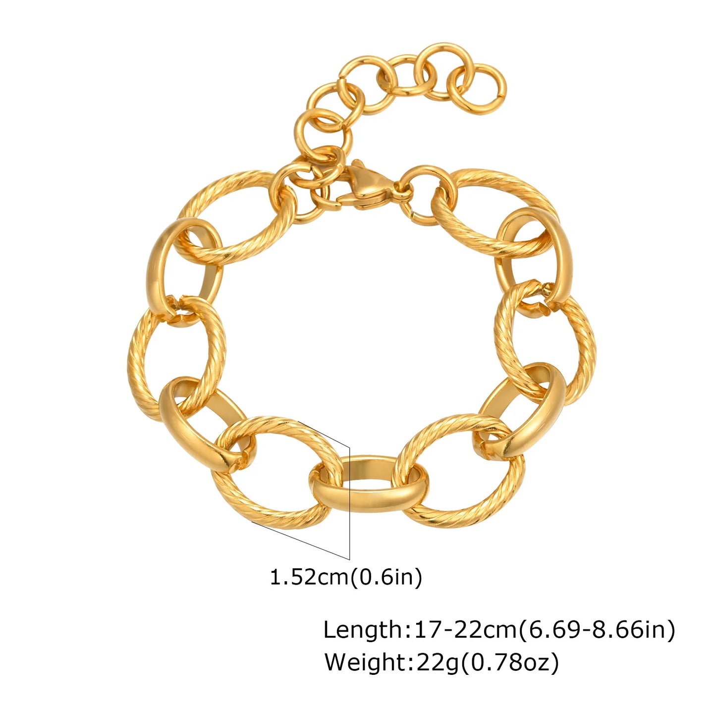 Gold Plated Layering Bracelets Wristband Waterproof Jewelry