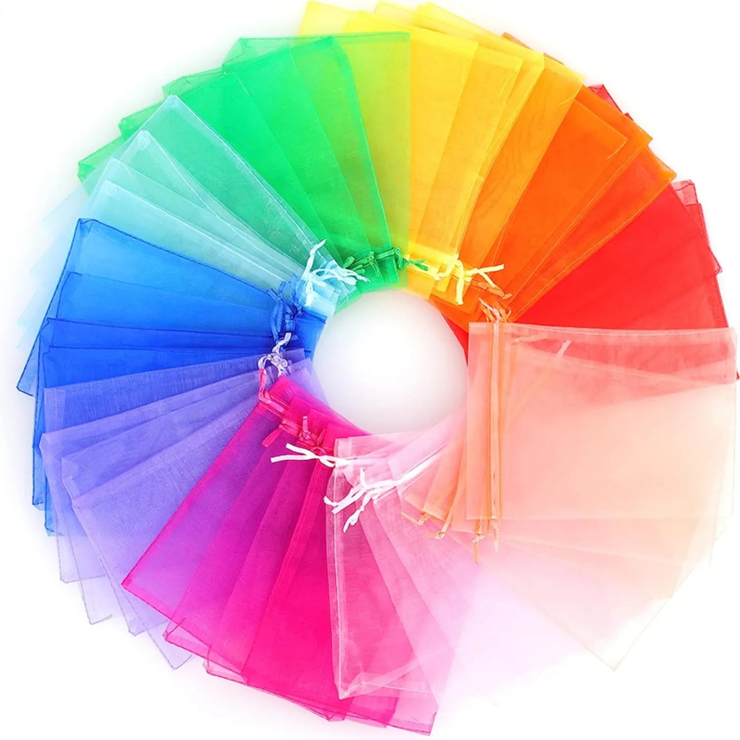 100PCS Organza Bags Organza Jewelry Bags