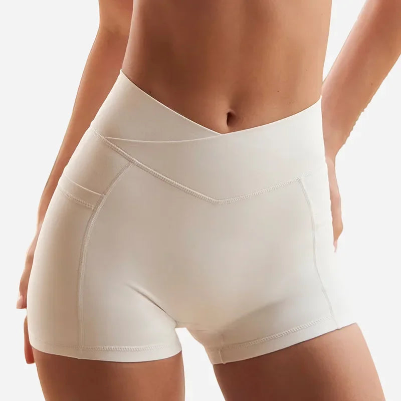 Set 2PCS  Fitness Bra High Waist Shorts