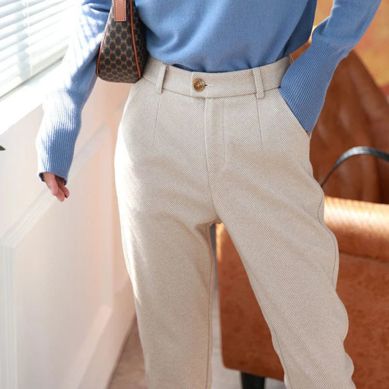 High Waist Suit Pencil Pants Fashion Trousers