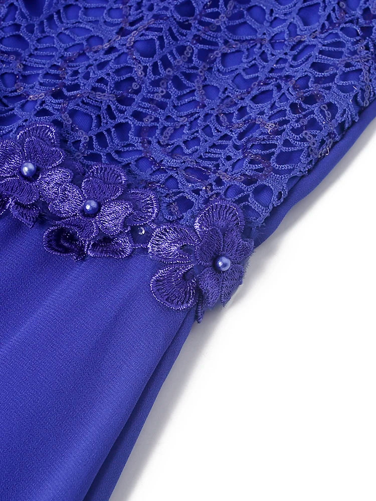 Evening Dresses Luxury Sequin Chiffon Long Dress