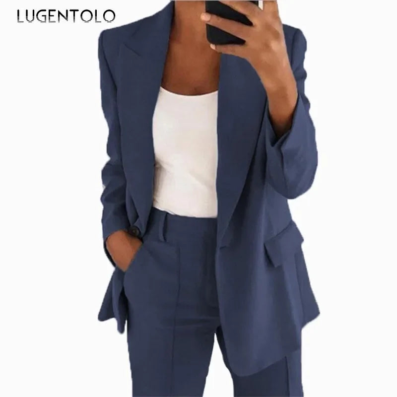 Suits 2 Pieces Leg Slim Pants  Available 5XL