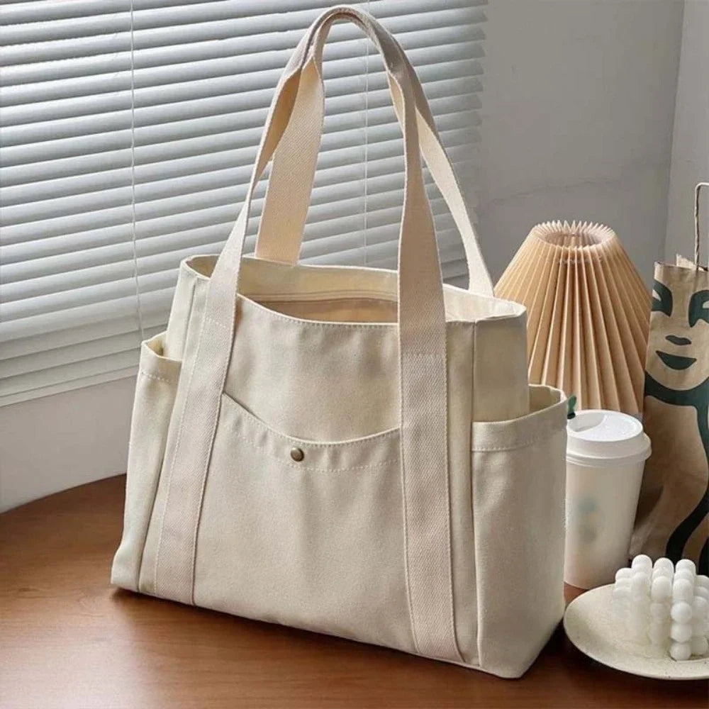 Large Capacity Canvas Tote  Shoulder Bag