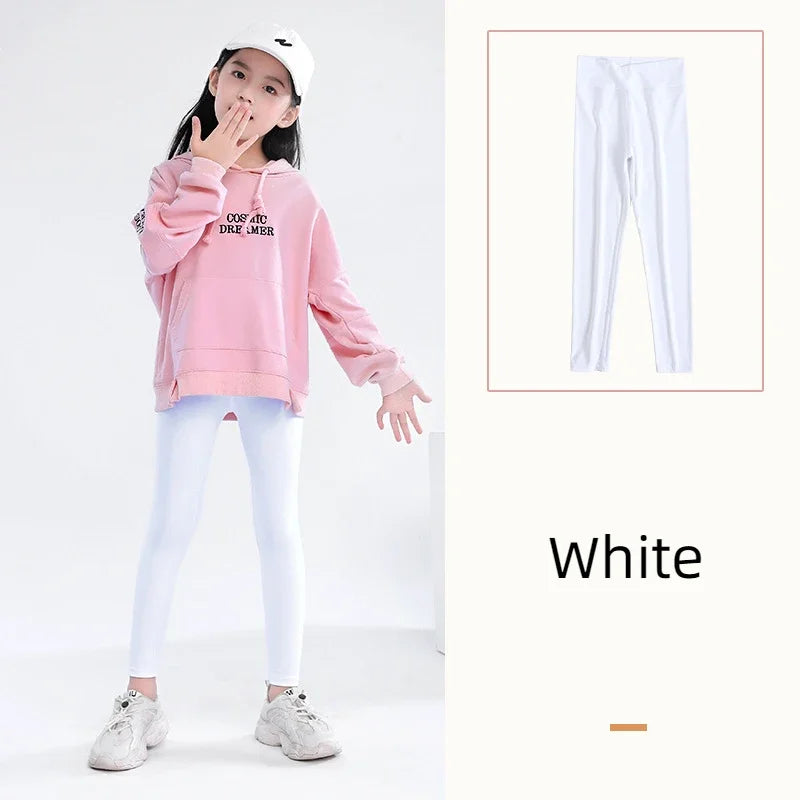 Kid Leggings Girl Thin Tights Sweatpants 2+y