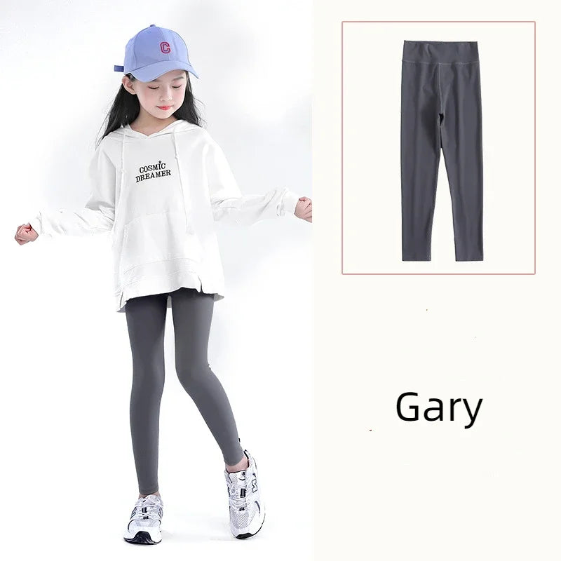 Kid Leggings Girl Thin Tights Sweatpants 2+y