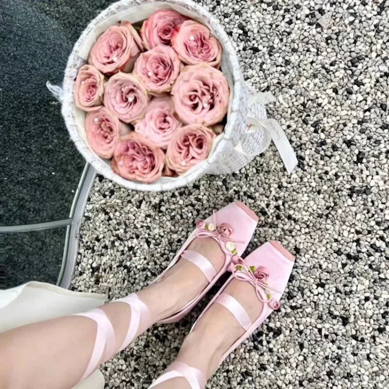 Flats Bow Toe Shoes Designer Walking Sandals