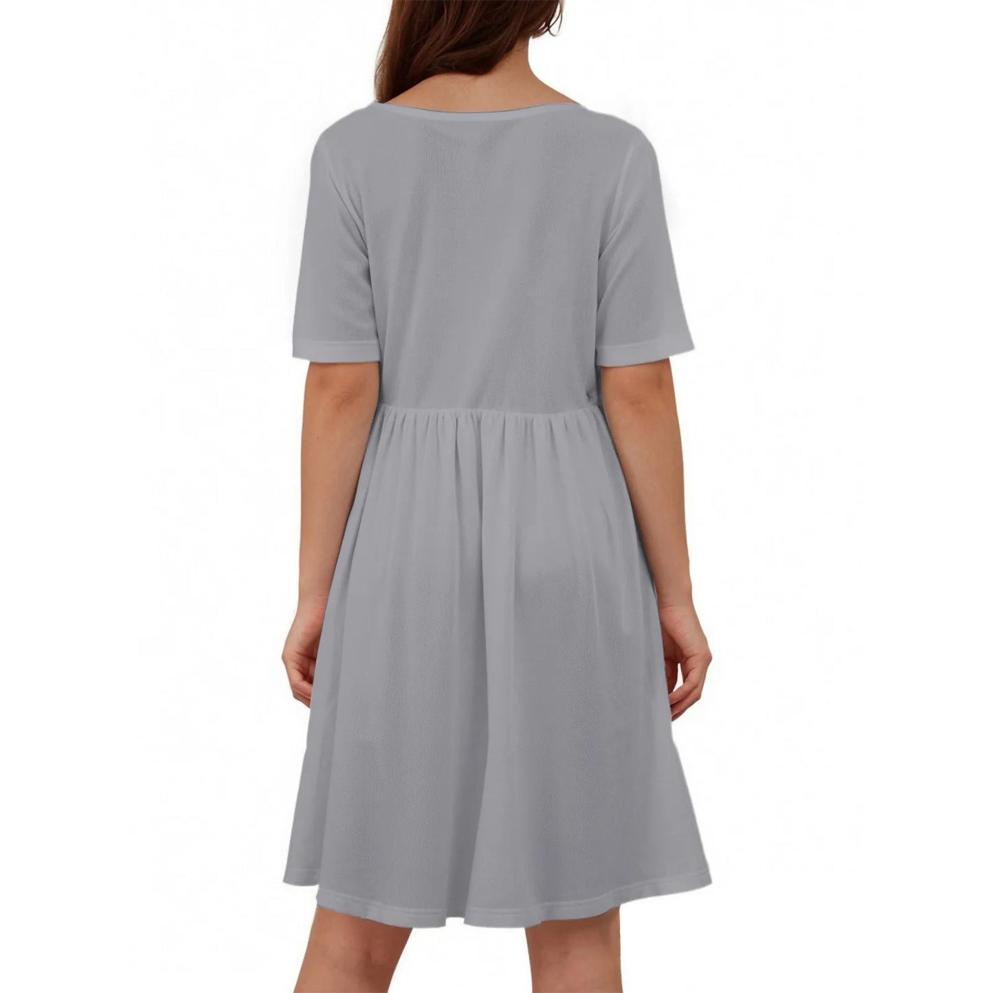 Fashionable Short Sleeve Midi Dress
