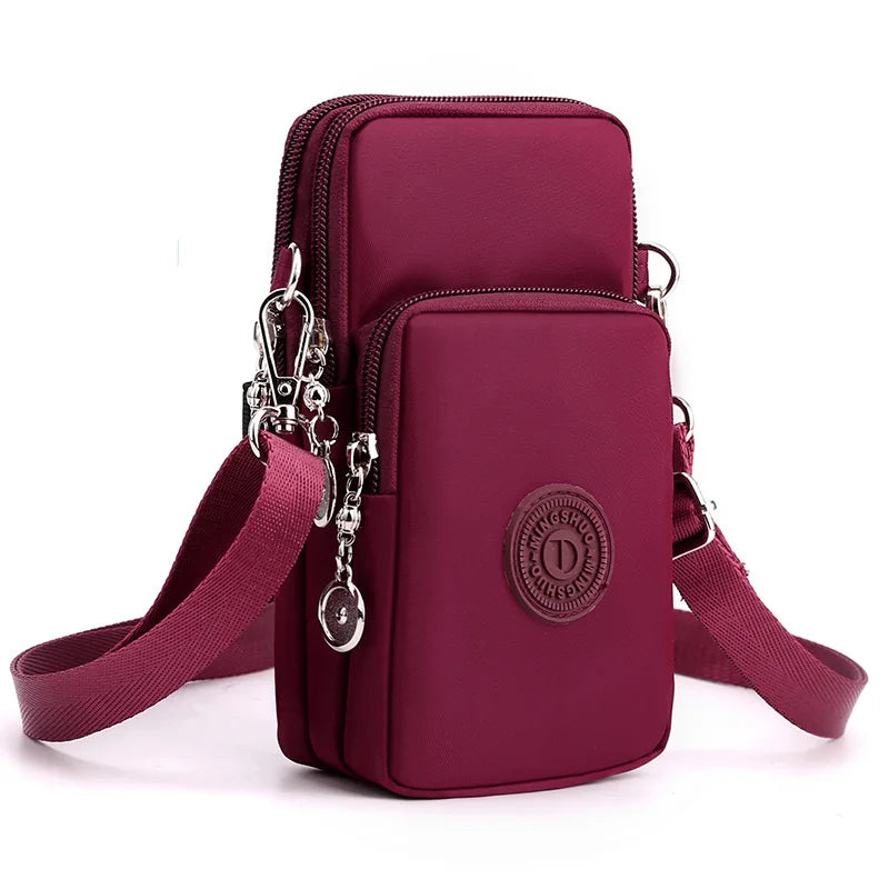 Nylon Cell Phone Shoulder Crossbody Bags