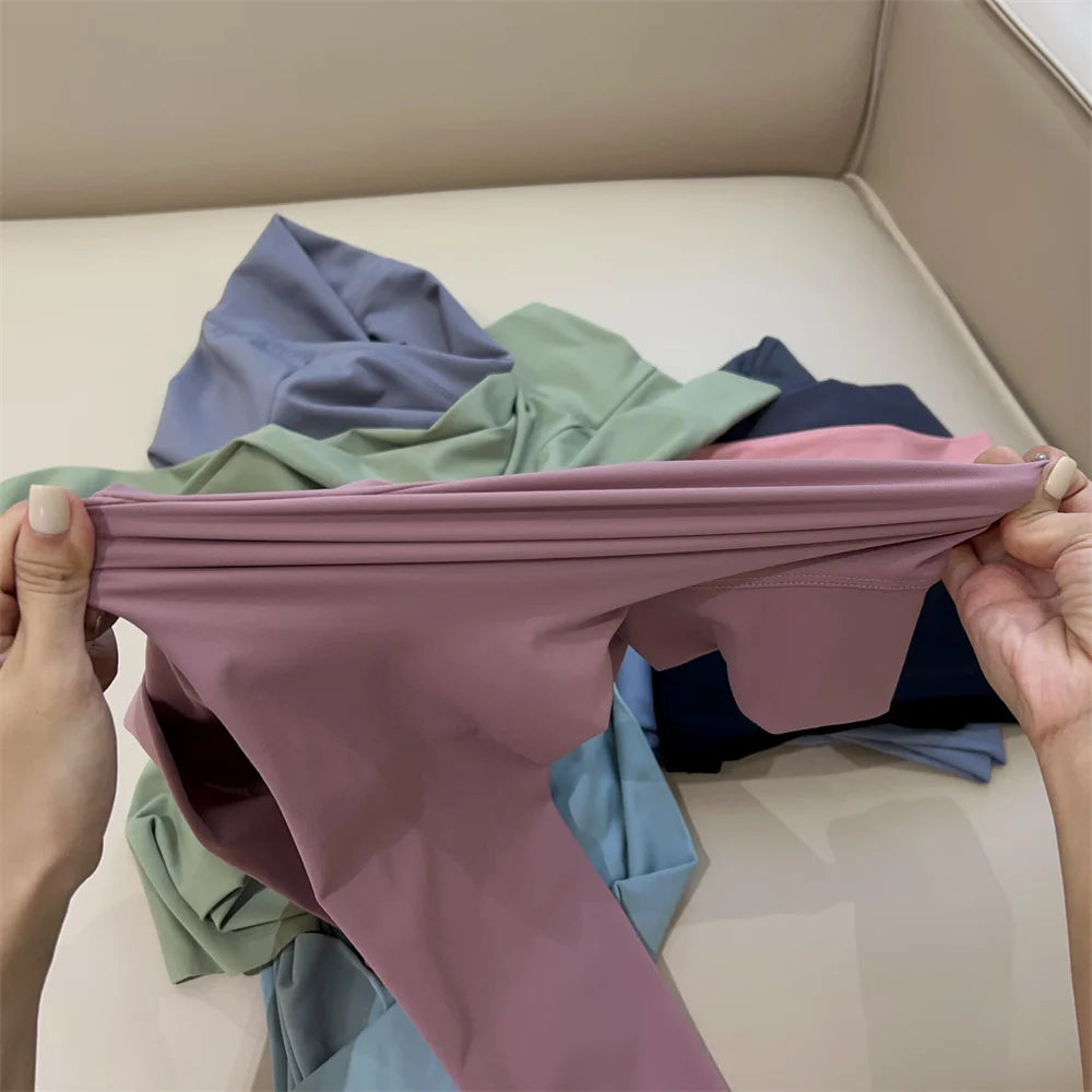 Girl Pants Black Cotton Spandex High Waist