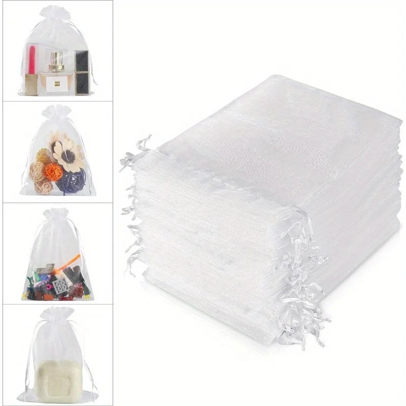 100PCS Organza Bags Organza Jewelry Bags