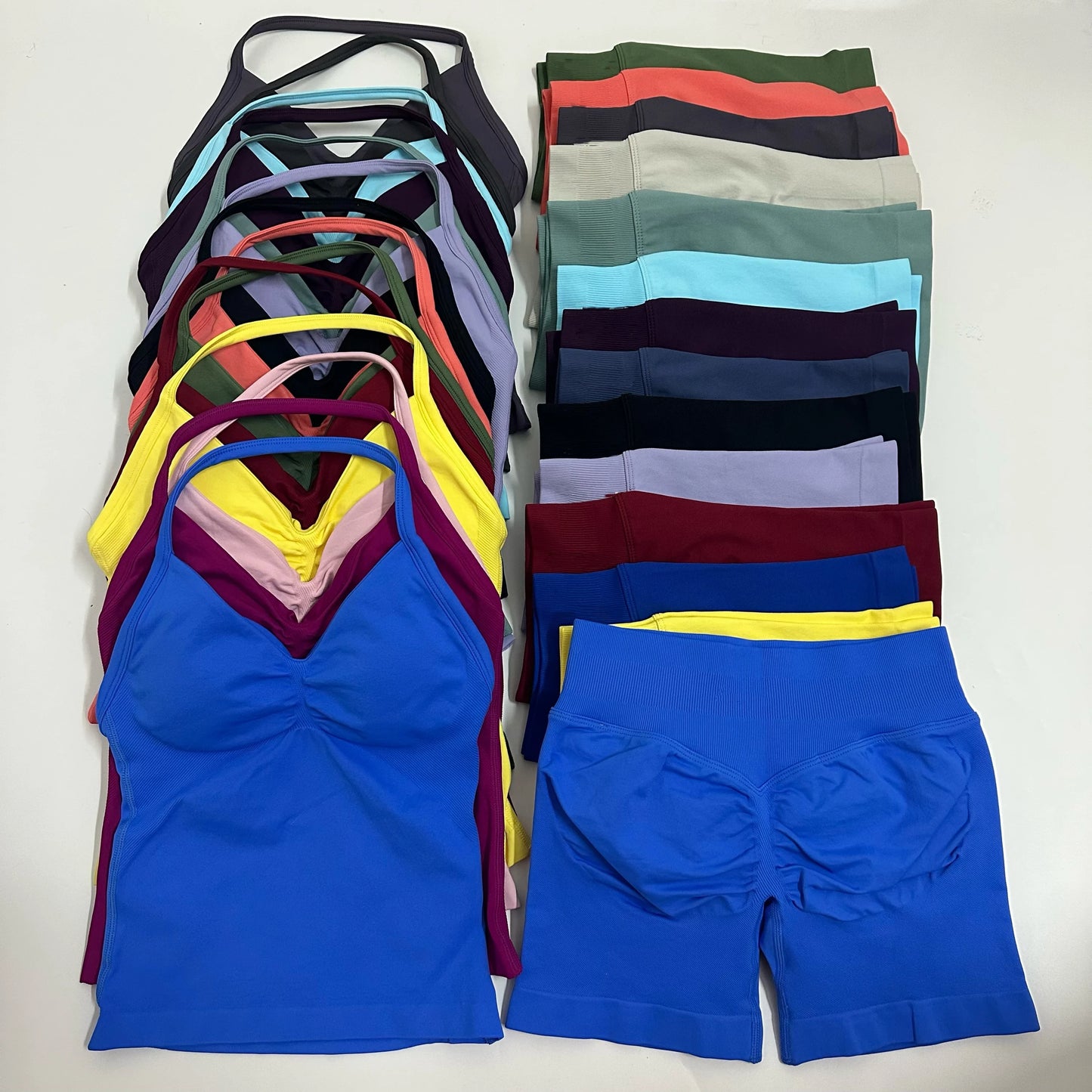 Yoga/Gym Set Backless Tank Tops High Waist