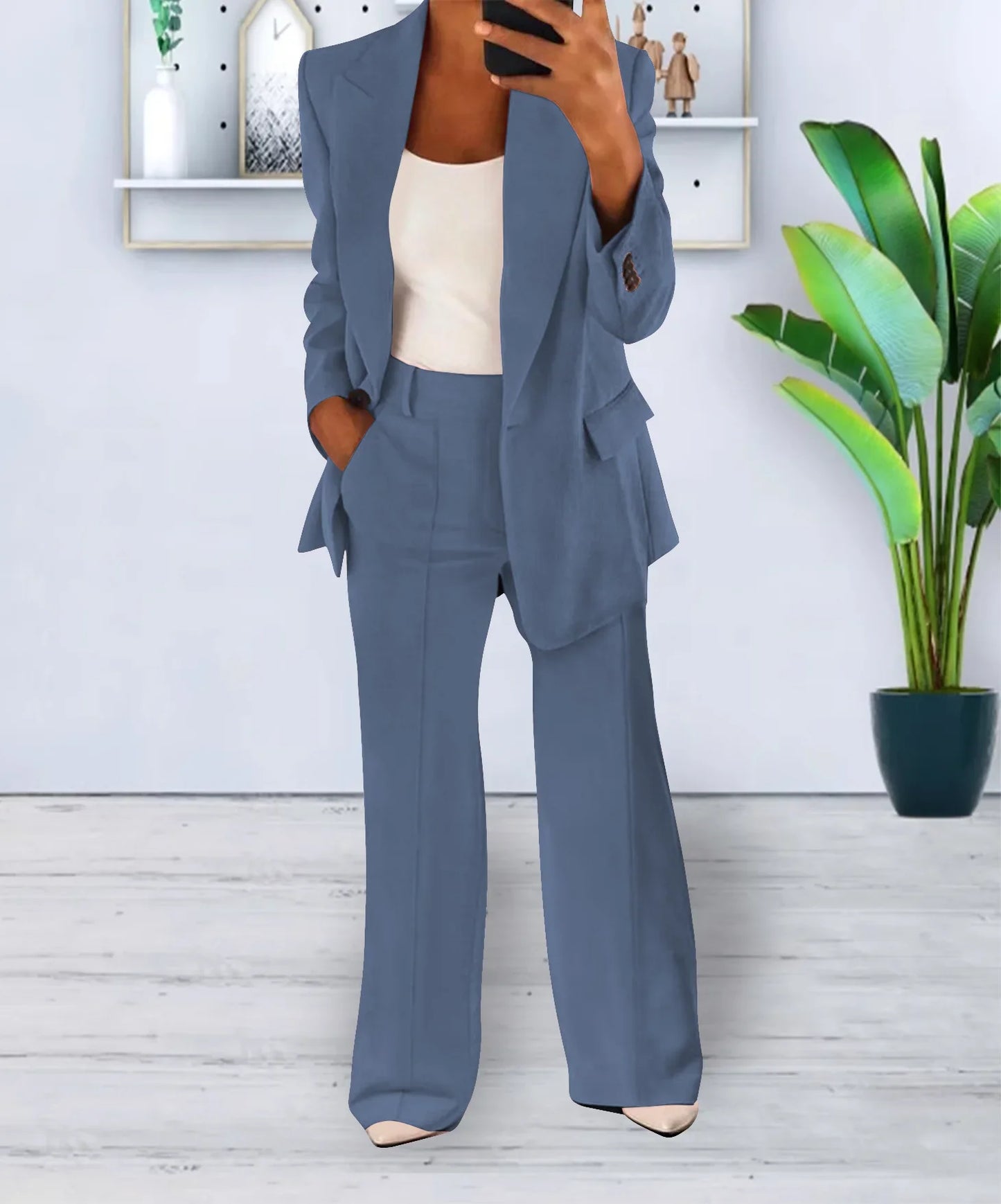 Suits 2 Pieces Leg Slim Pants  Available 5XL