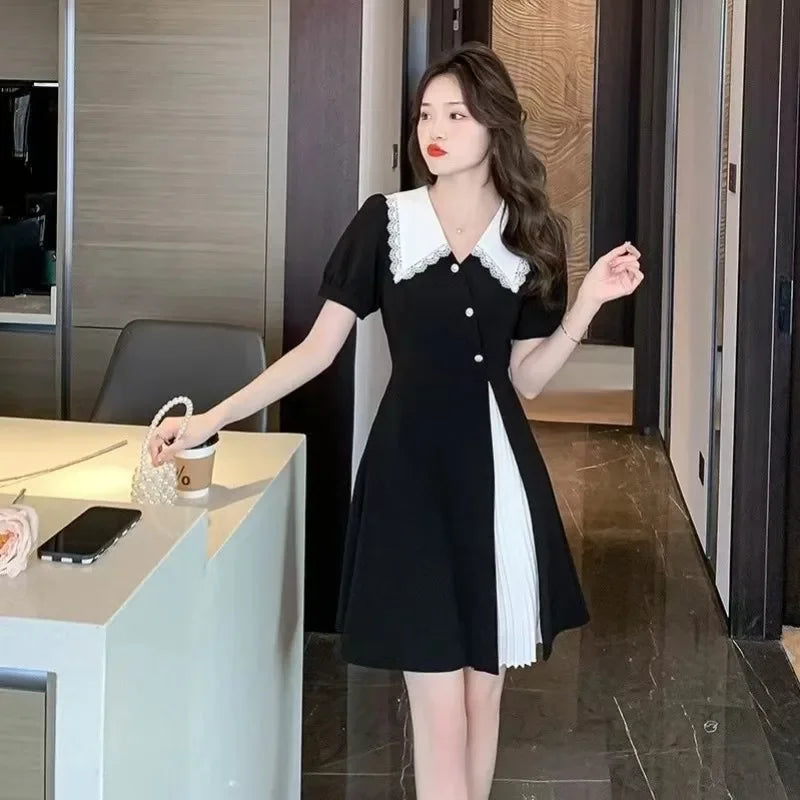 Midi Short Sleeve A Line Designer