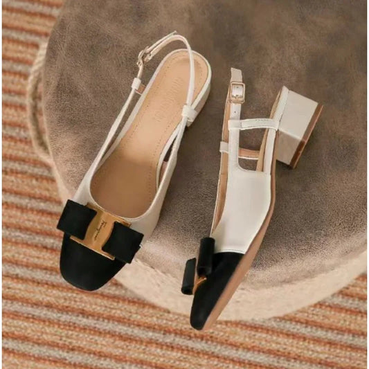 Luxury Elegant Medium Heel Toe Mules