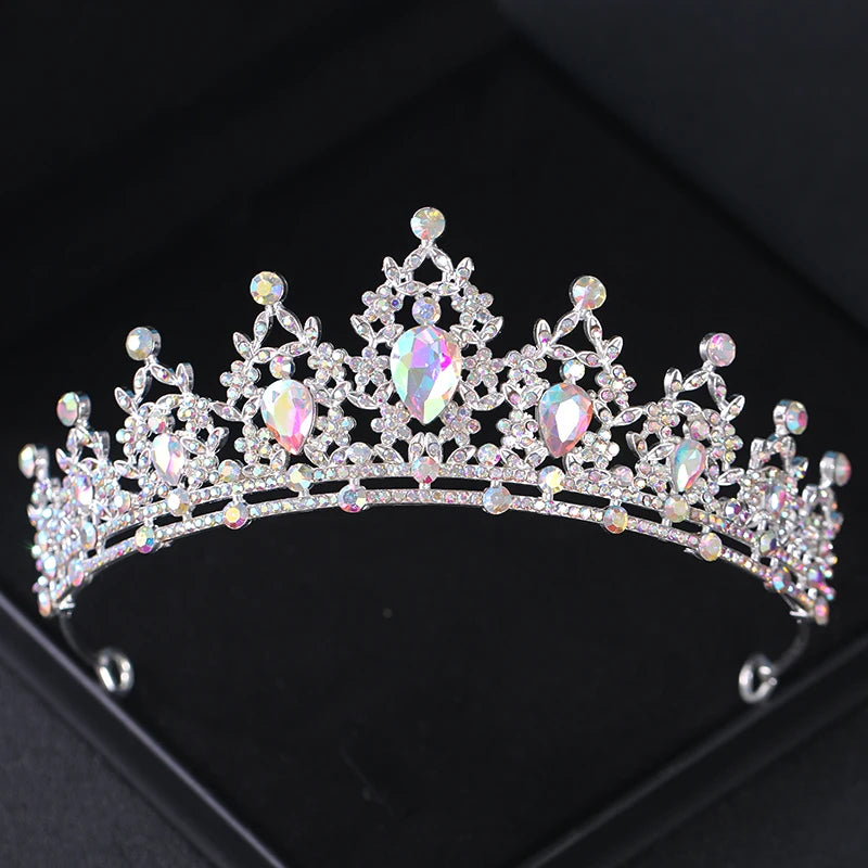 Wedding Hair Tiara Crown Silver Color Tiaras