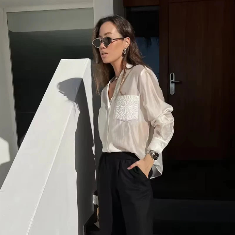 Shirts Fashion Loose Elegant Office Shirts