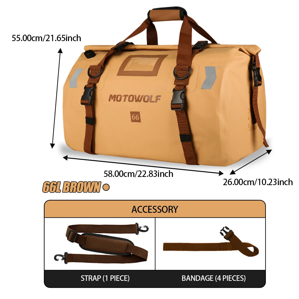 Motorcycle Dry Bag Waterproof Tail Duffle Bag