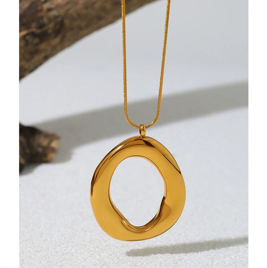 Stainless Steel Irregular Necklace Snake Bone Chain