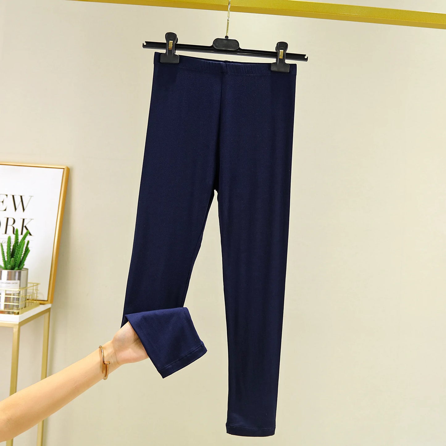 Cotton big leggings elastic comfortable pure color