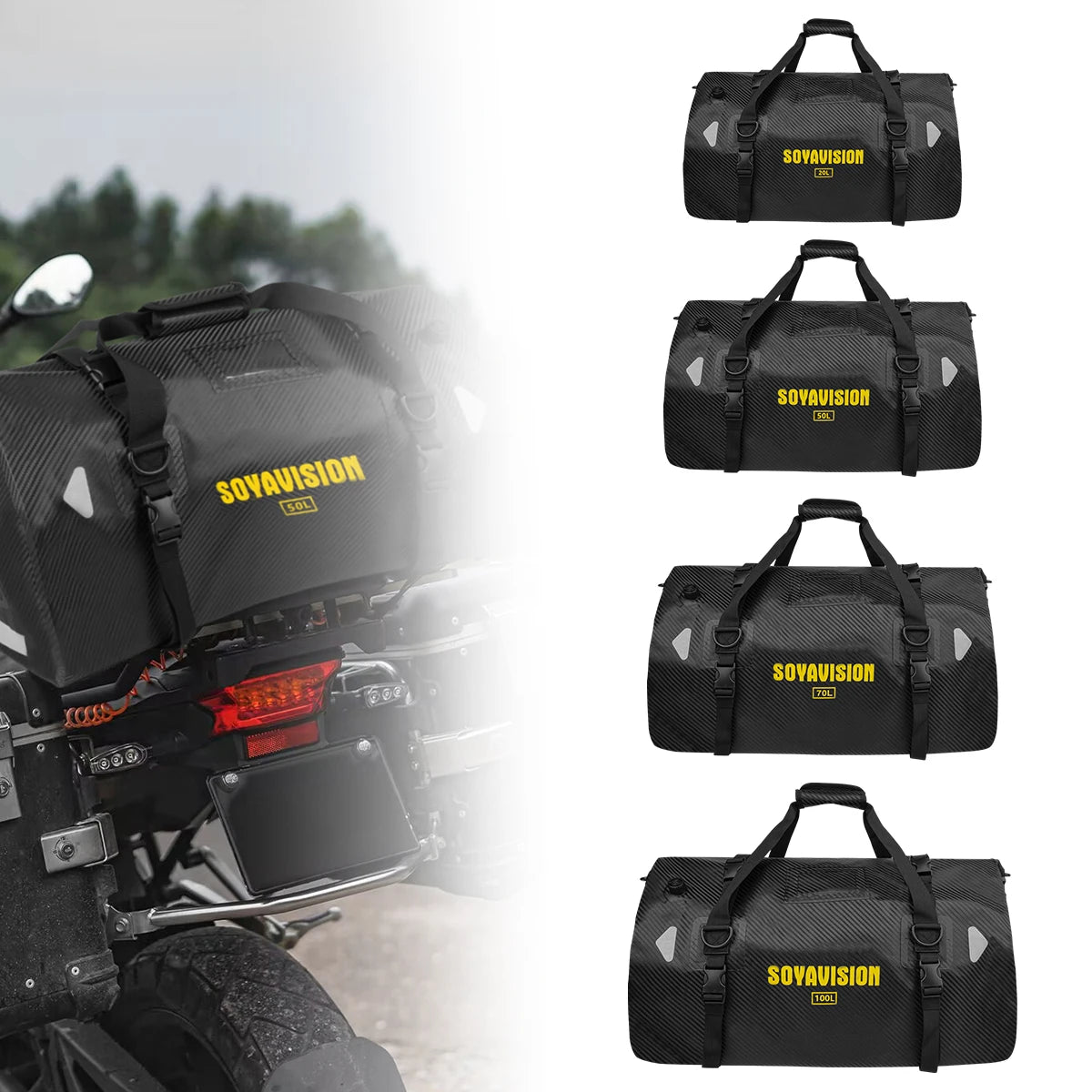 Motorcycle Dry Bag Waterproof Tail Duffle Bag