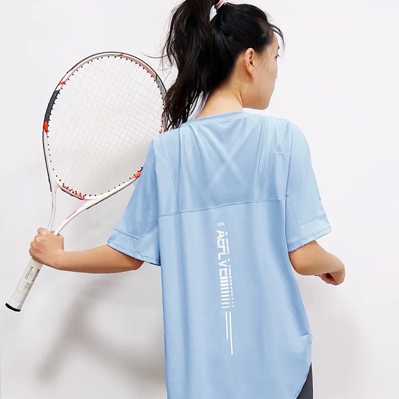 Yoga Loose Plus Size Short Sleeved Top