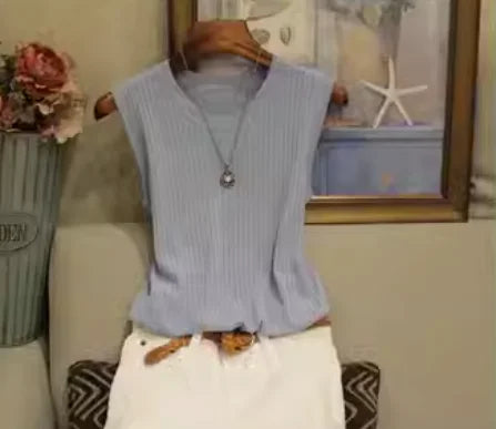 Knitted Vests O-neck Sleeveless